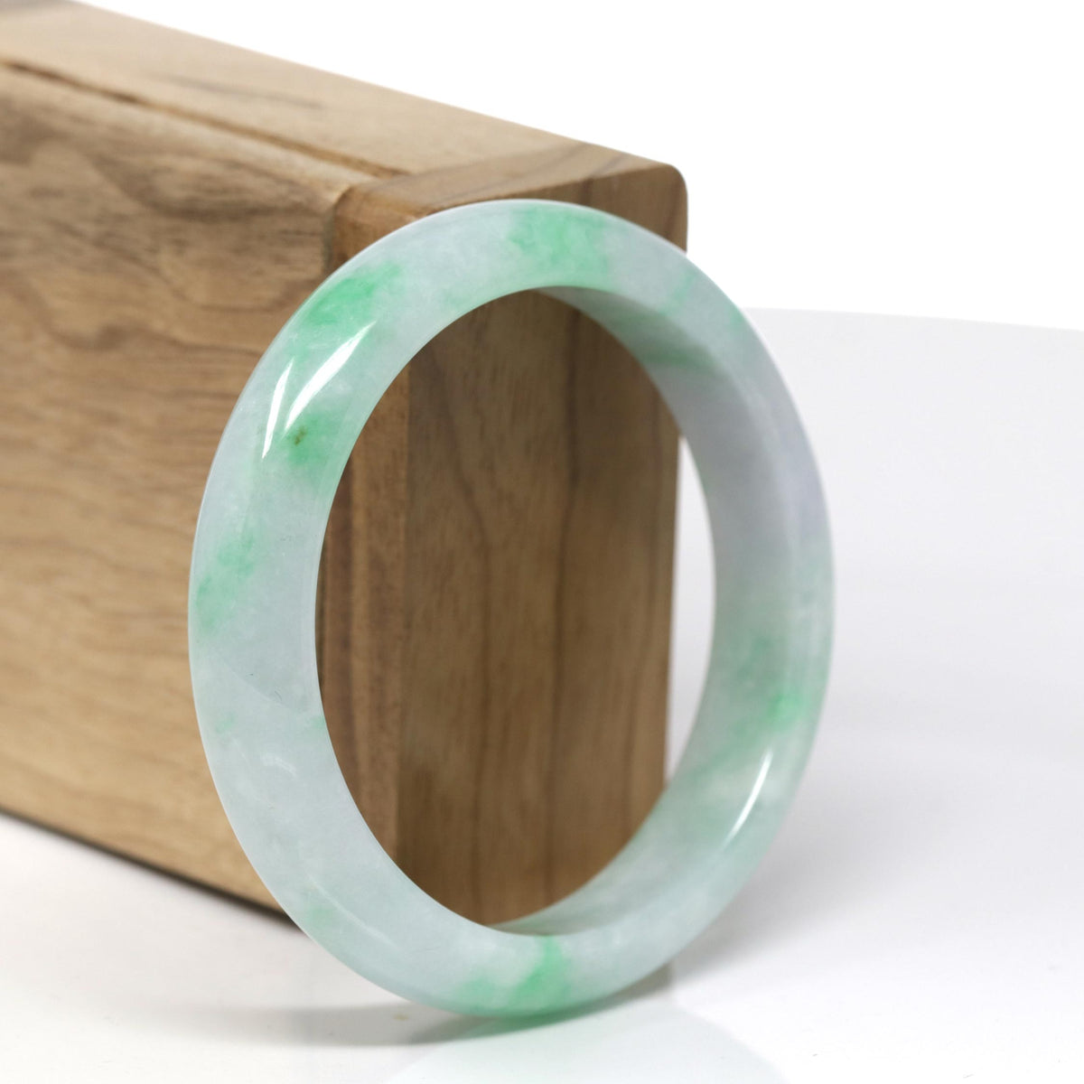 Genuine Burmese Green Jadeite Jade Bangle Bracelet ( 55.53 )#211
