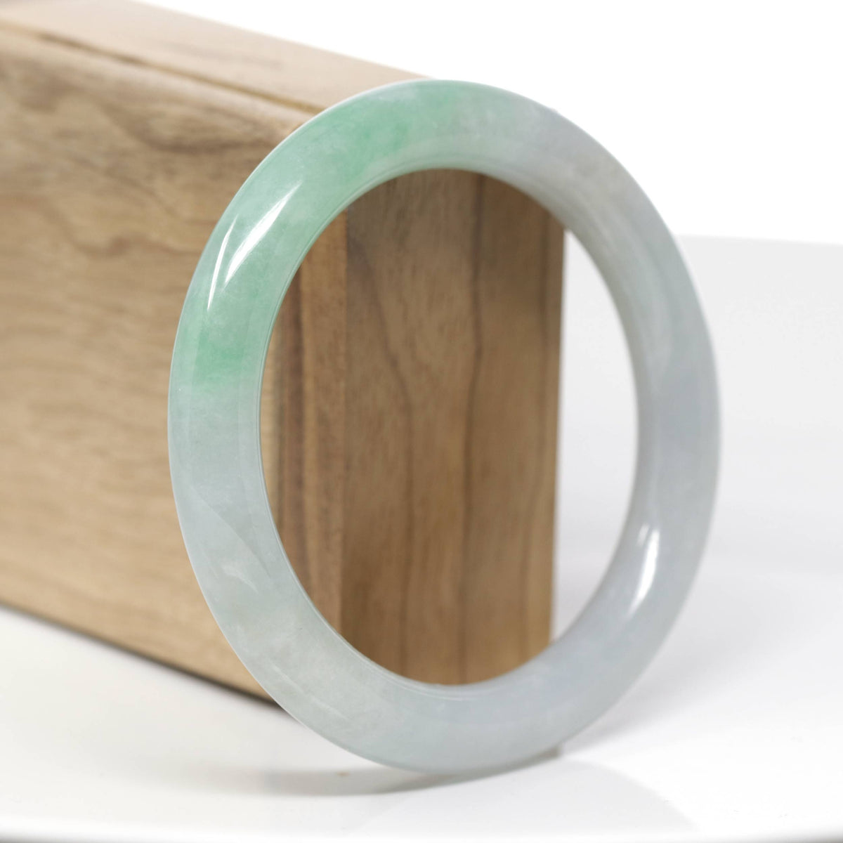 Classic Real Jade Jadeite Bangle Bracelet ( 57.16 mm )#981