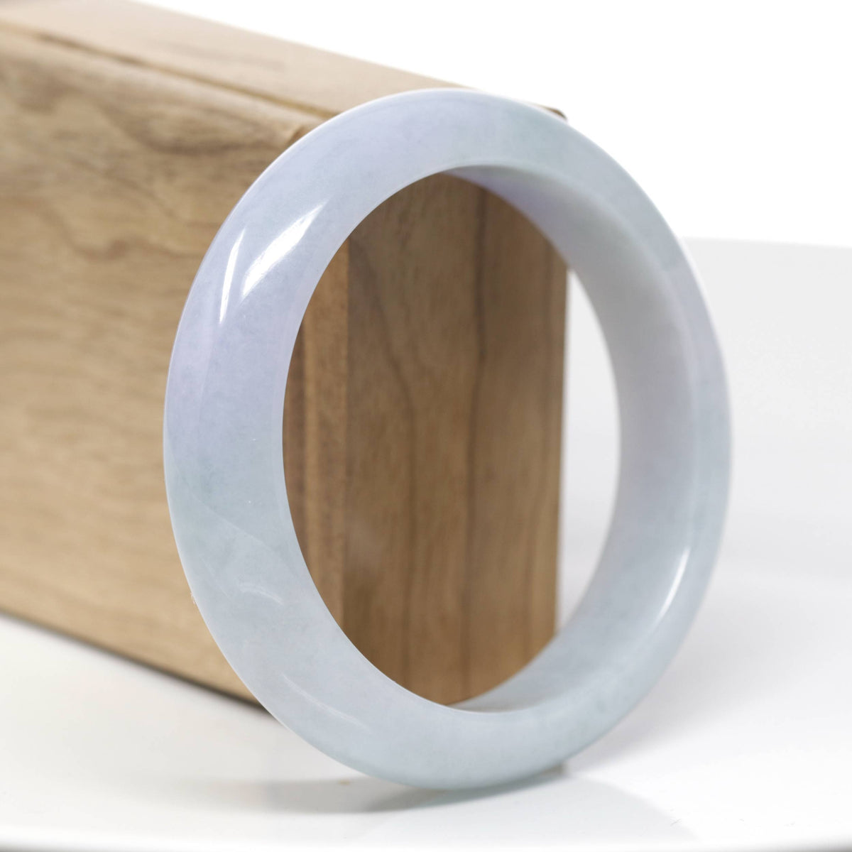 Purple Lavender Natural Jadeite Jade Bangle (58.56 mm) #951