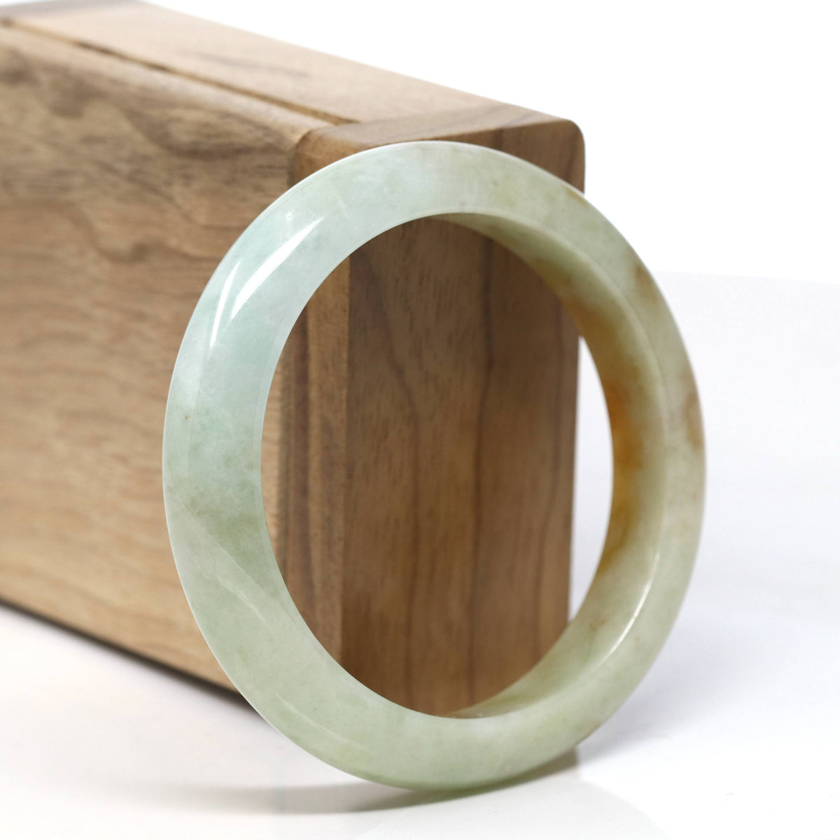 Natural Yellow-Red Jadeite Jade Bangle (54.9mm )#T904