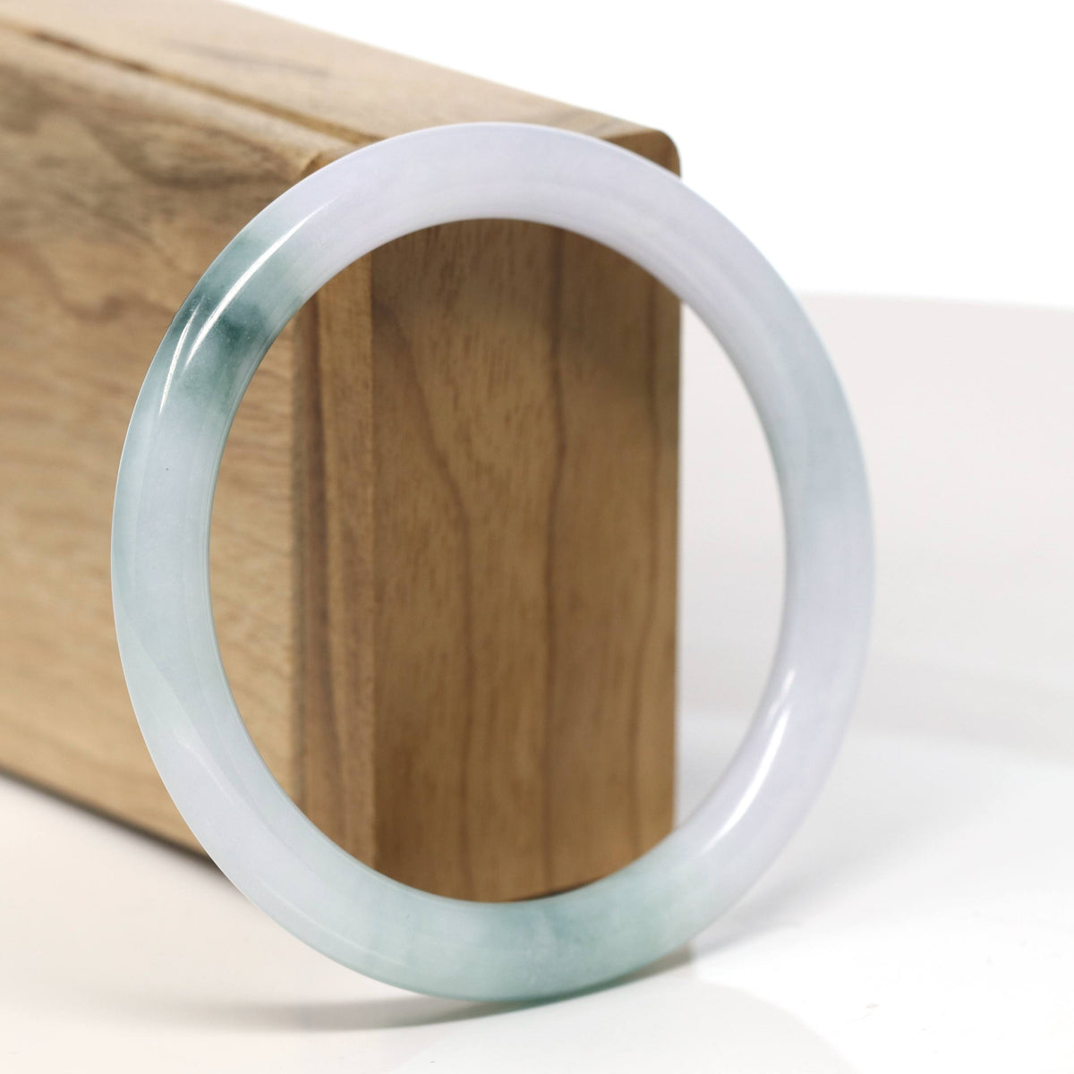 Natural Jadeite Jade Bangle Bracelet (58 mm) #T580