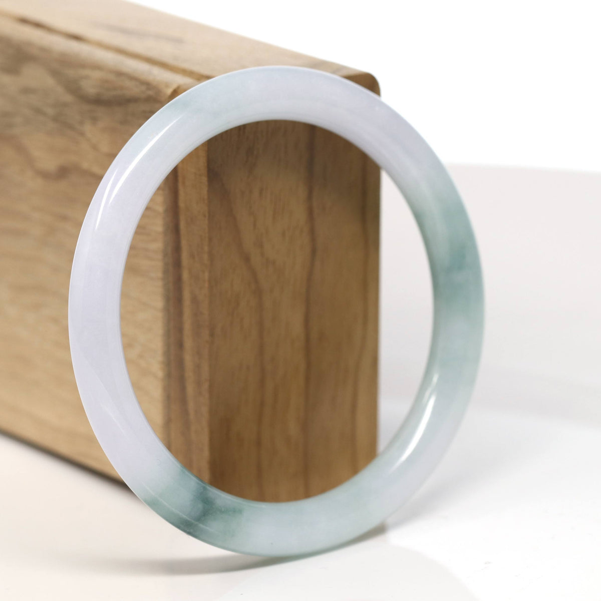 Natural Jadeite Jade Bangle Bracelet (58 mm) #T580