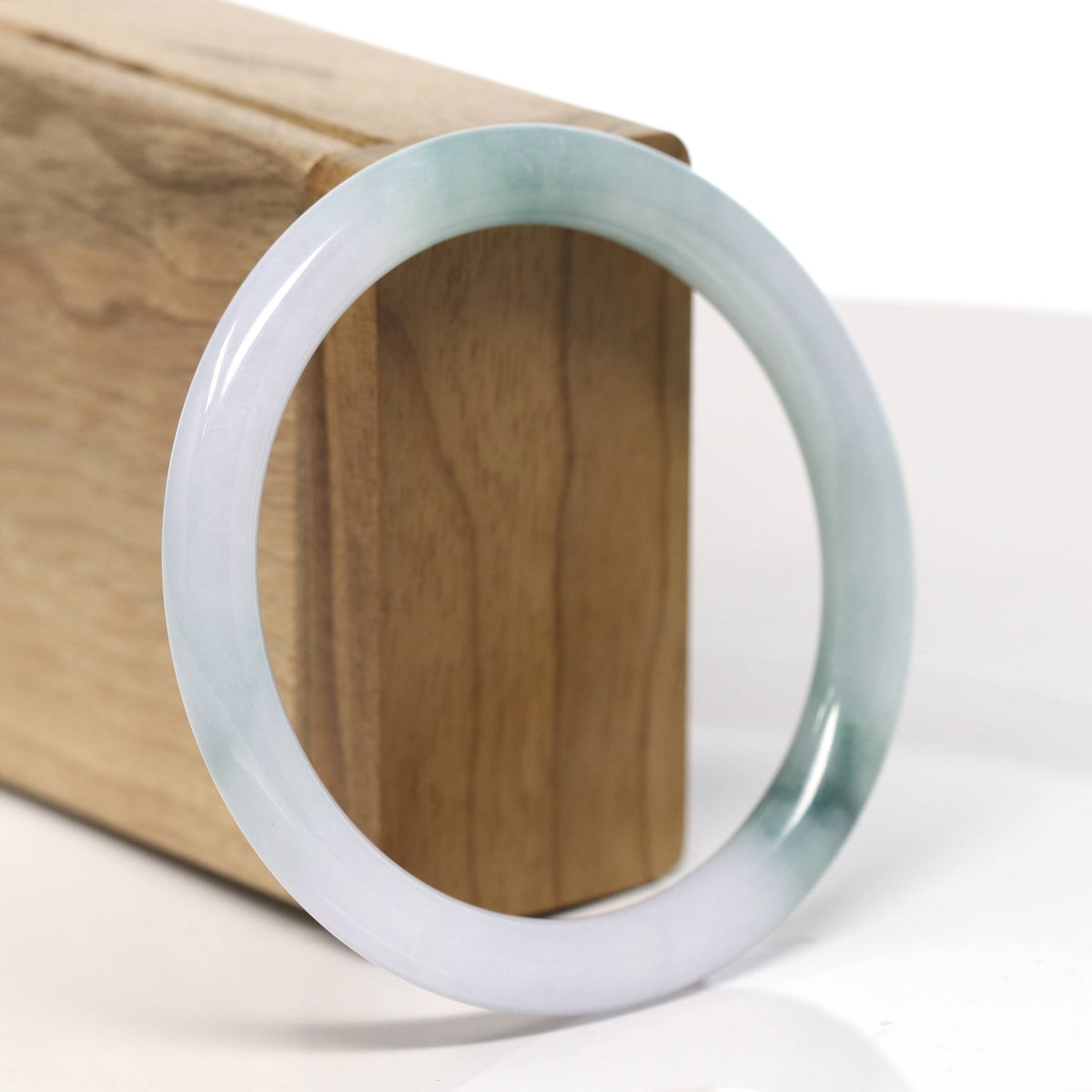 Natural Jadeite Jade Bangle Bracelet (58 mm) #T580
