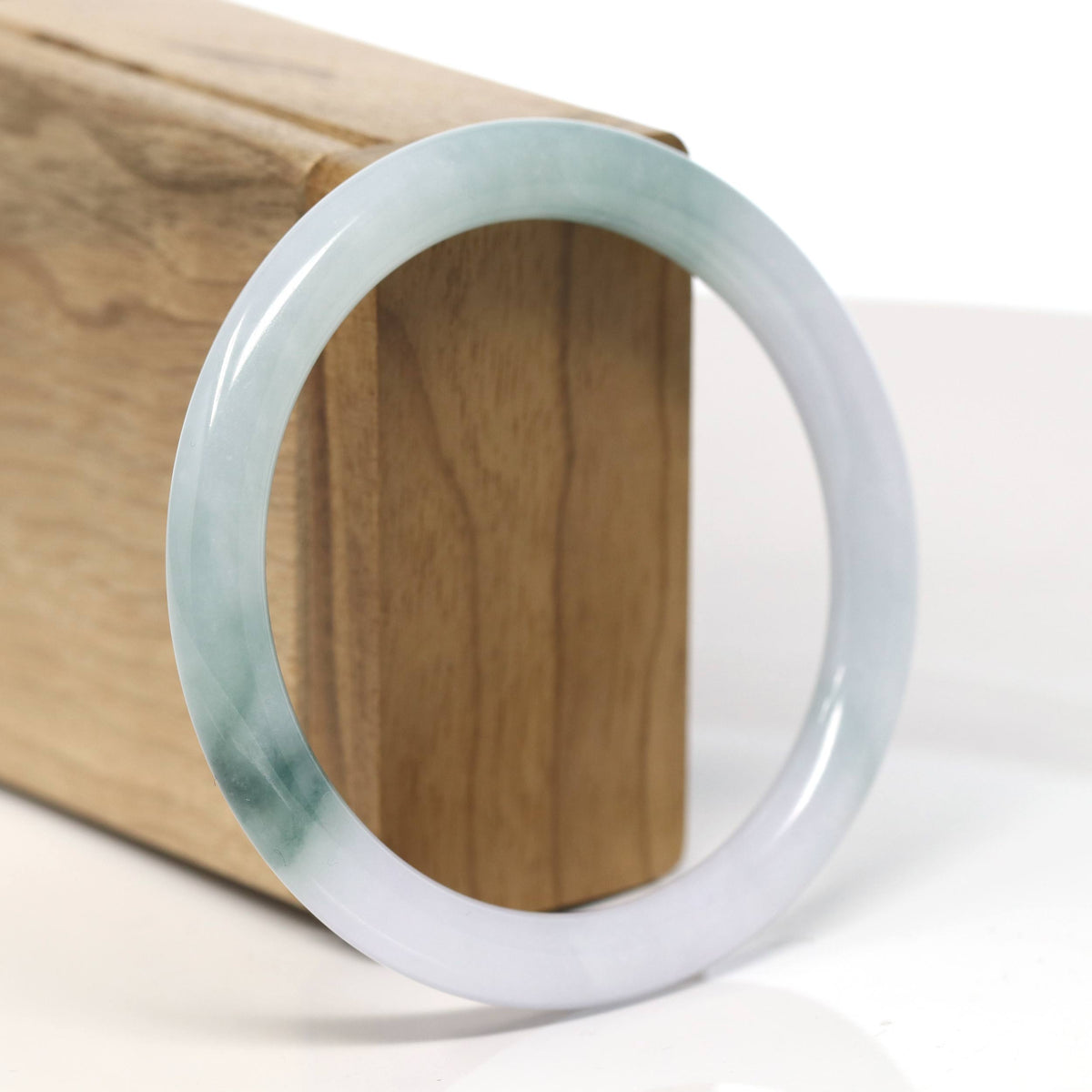 Natural Jadeite Jade Bangle Bracelet (58 mm) #T580