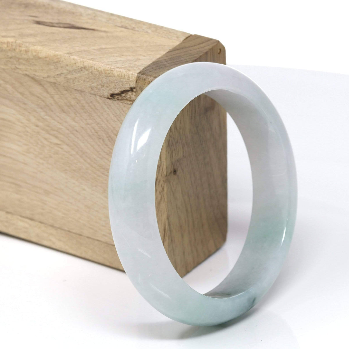 Genuine Burmese Ice Jadeite Jade Bangle Bracelet ( 58.5 mm )#538