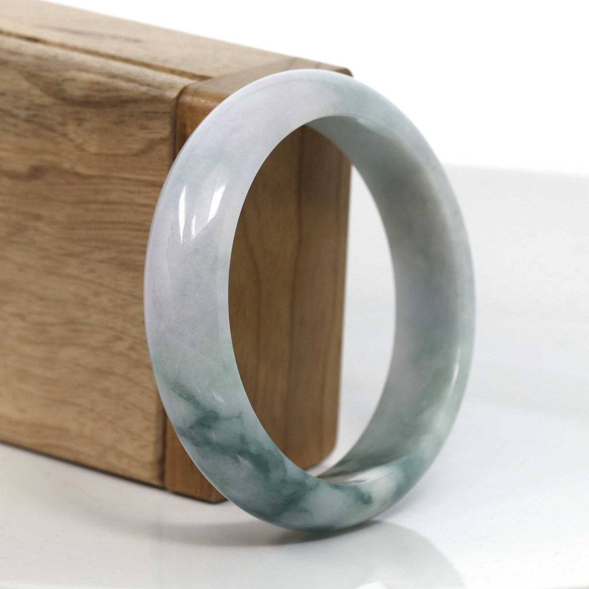 Genuine Burmese Jadeite Jade Bangle Bracelet (  57.58 mm )#961