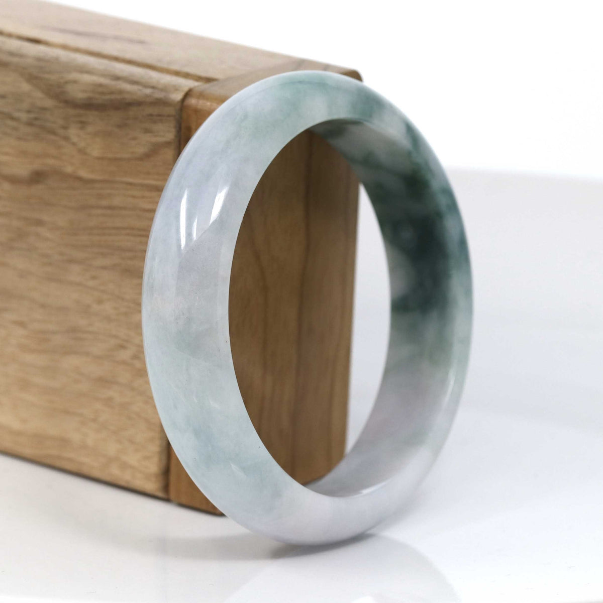 Genuine Burmese Jadeite Jade Bangle Bracelet (  57.58 mm )#961