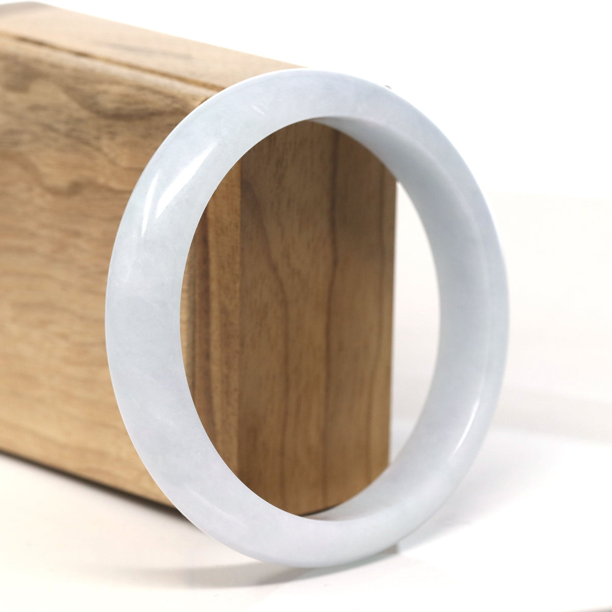 Natural Jadeite Jade Bangle Bracelet (60.9 mm) #T699