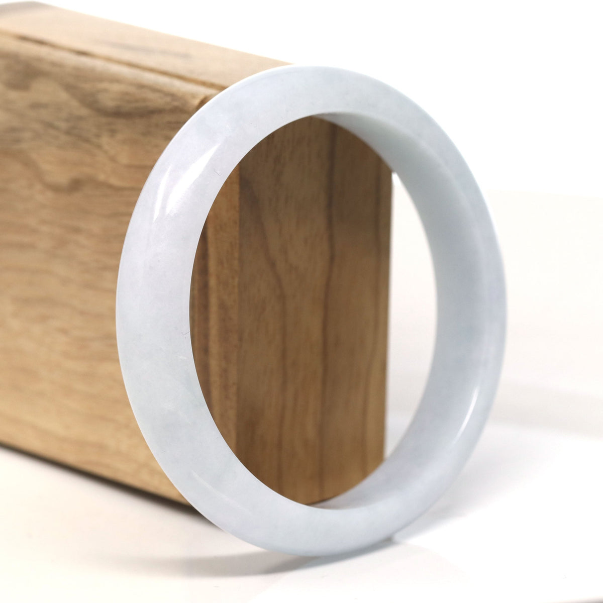 Natural Jadeite Jade Bangle Bracelet (60.9 mm) #T699