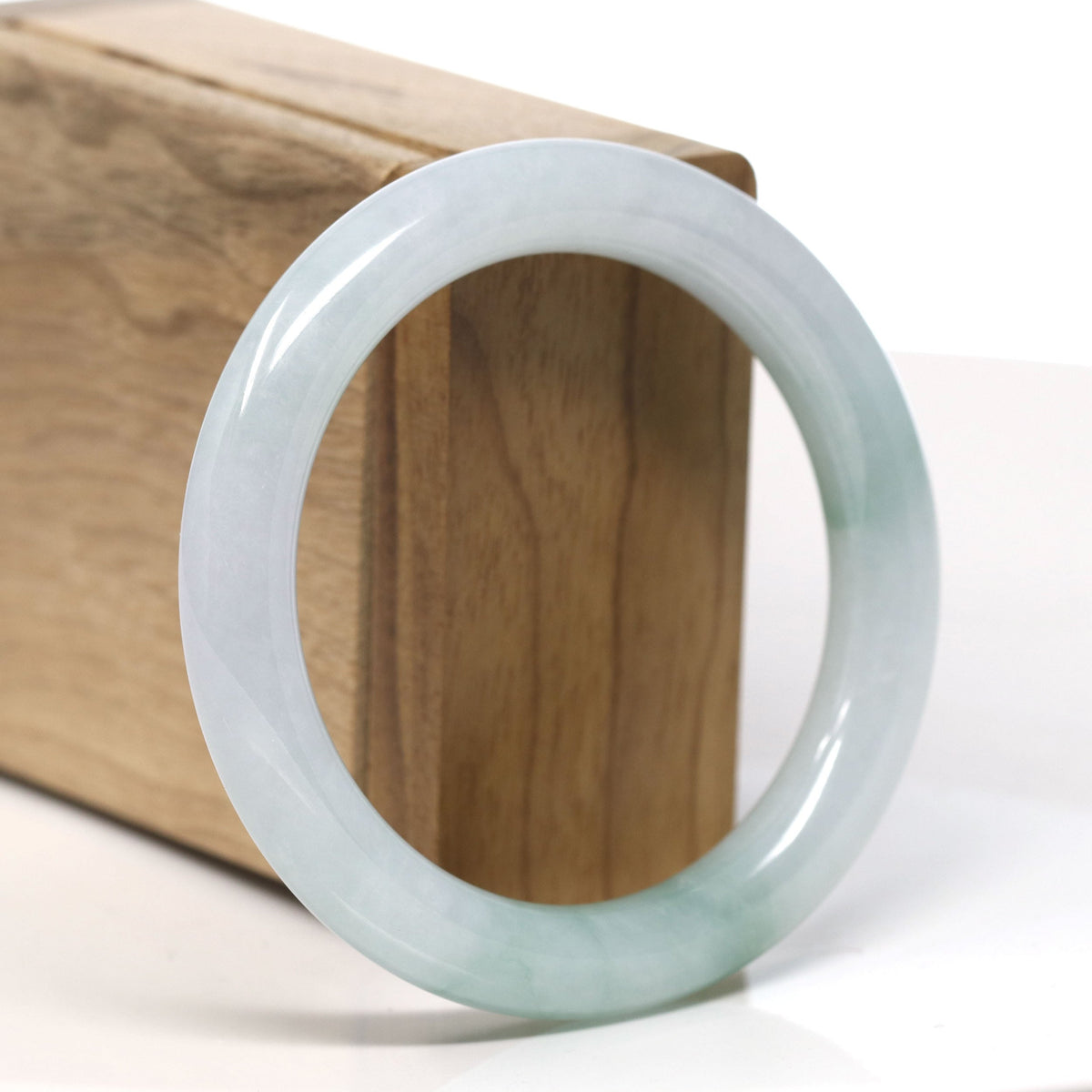 Natural Burmese Blue Green Jadeite Jade Bangle Bracelet (55 mm) #T790