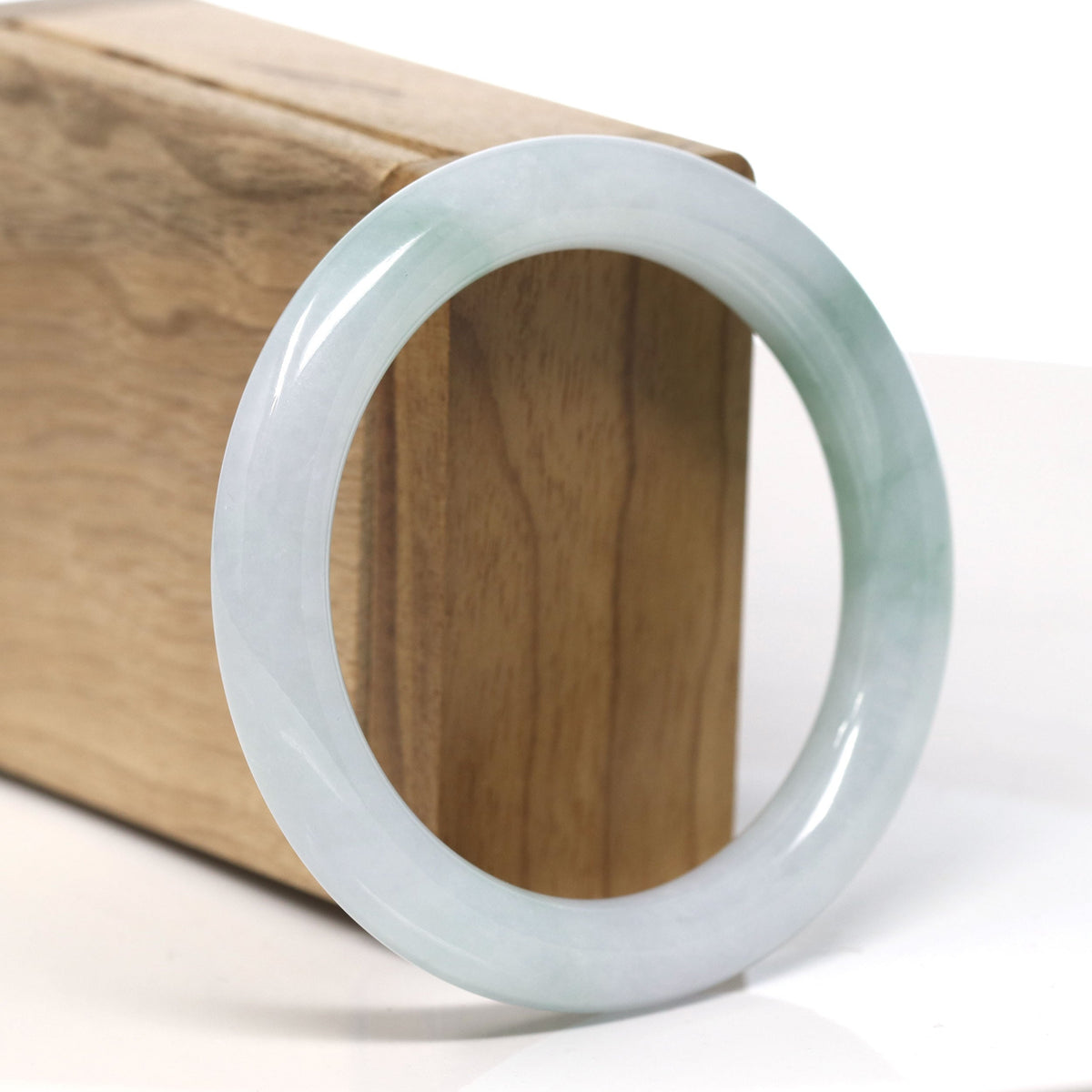 Natural Burmese Blue Green Jadeite Jade Bangle Bracelet (55 mm) #T790