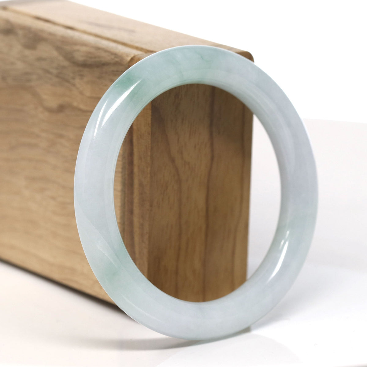Natural Burmese Blue Green Jadeite Jade Bangle Bracelet (55 mm) #T790