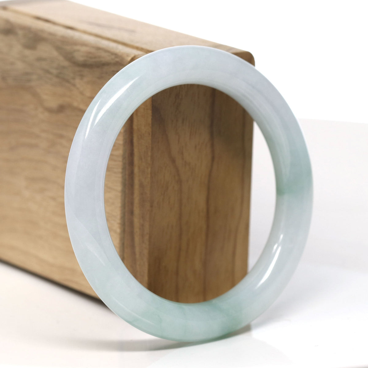 Natural Burmese Blue Green Jadeite Jade Bangle Bracelet (55 mm) #T790