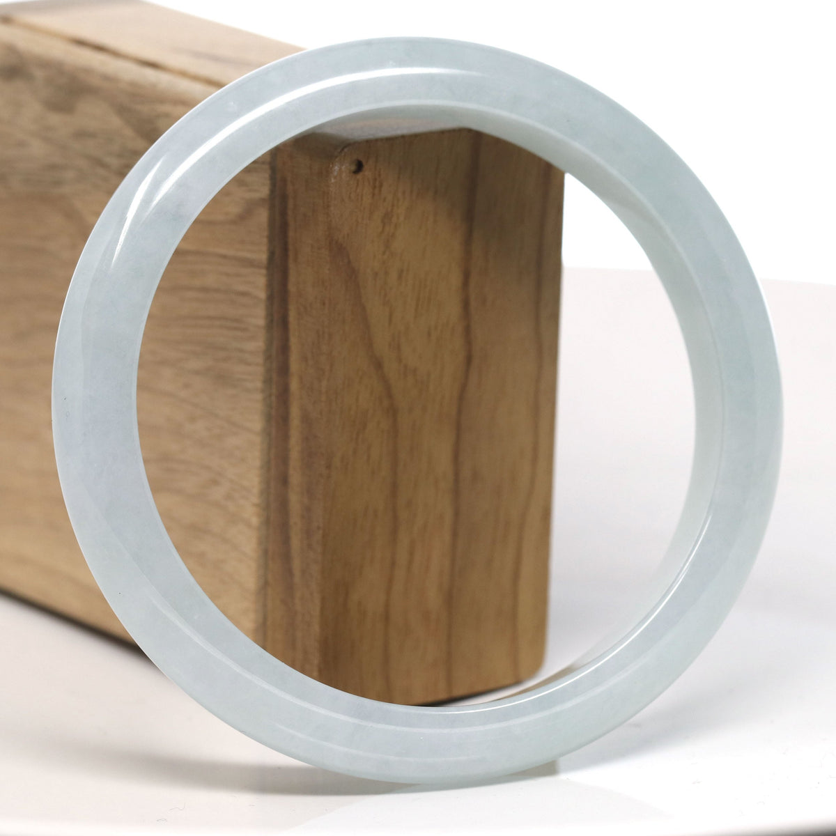 Light Ice Green Natural Jadeite Jade Bangle ( 66.5 mm )#T782