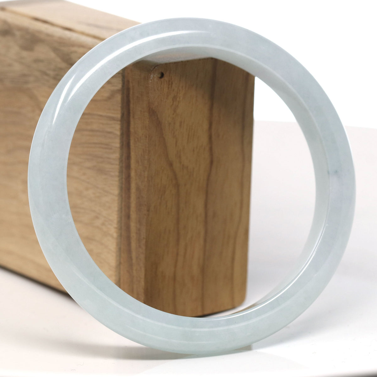 Light Ice Green Natural Jadeite Jade Bangle ( 66.5 mm )#T782