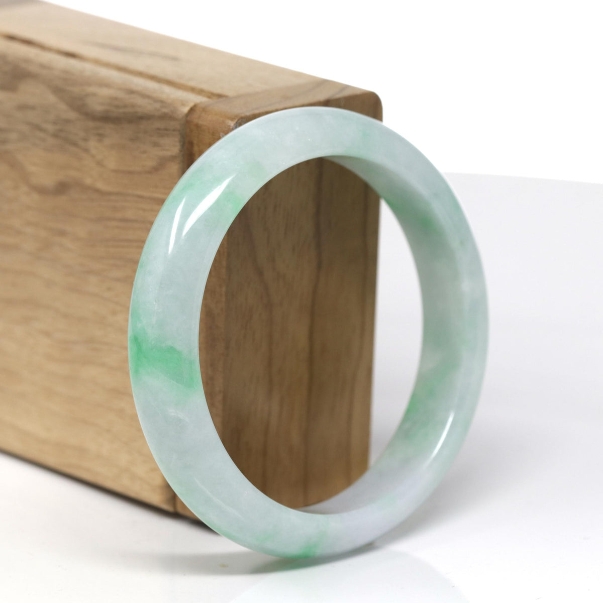Genuine Burmese Green Jadeite Jade Bangle Bracelet ( 55.53 )#211