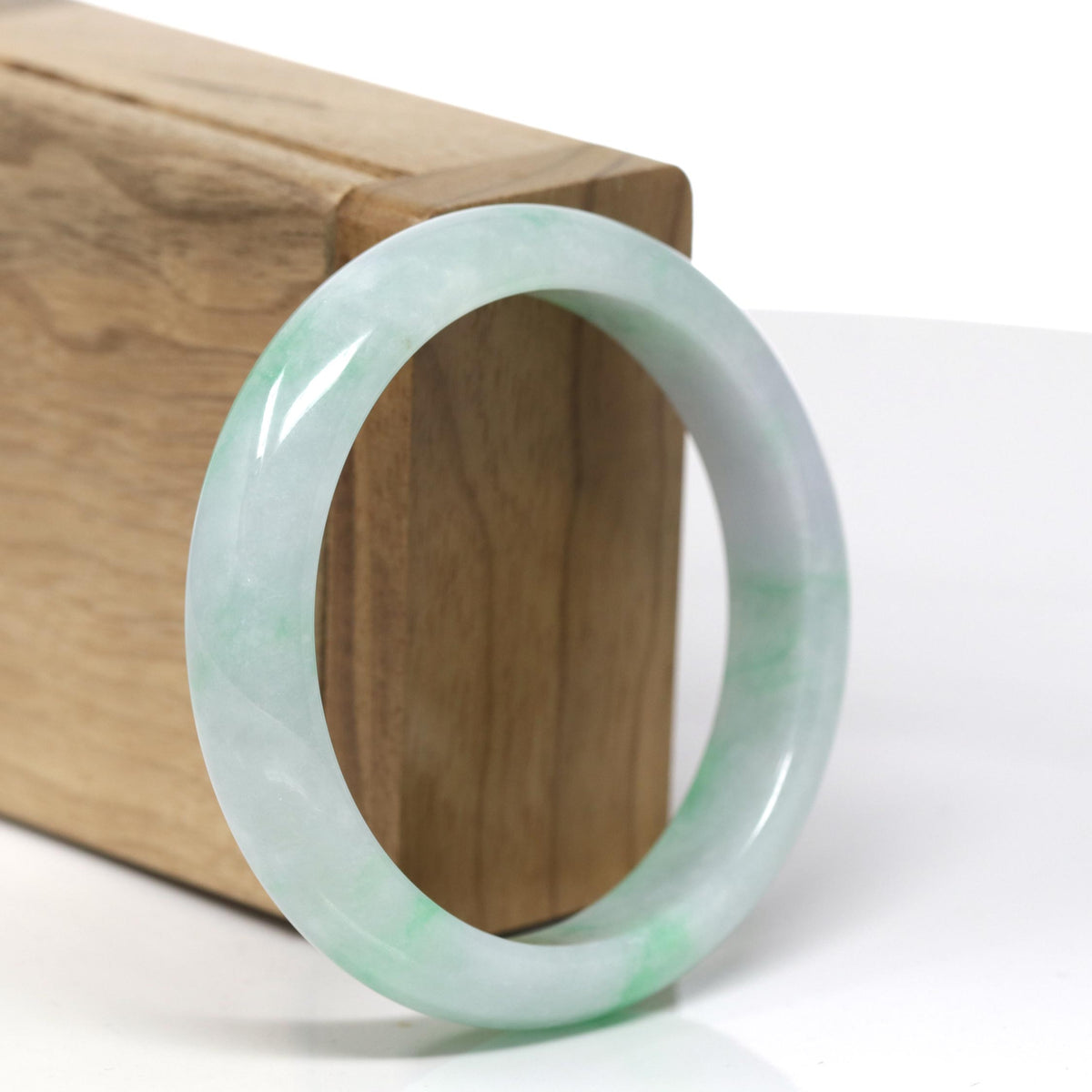 Genuine Burmese Green Jadeite Jade Bangle Bracelet ( 55.53 )#211
