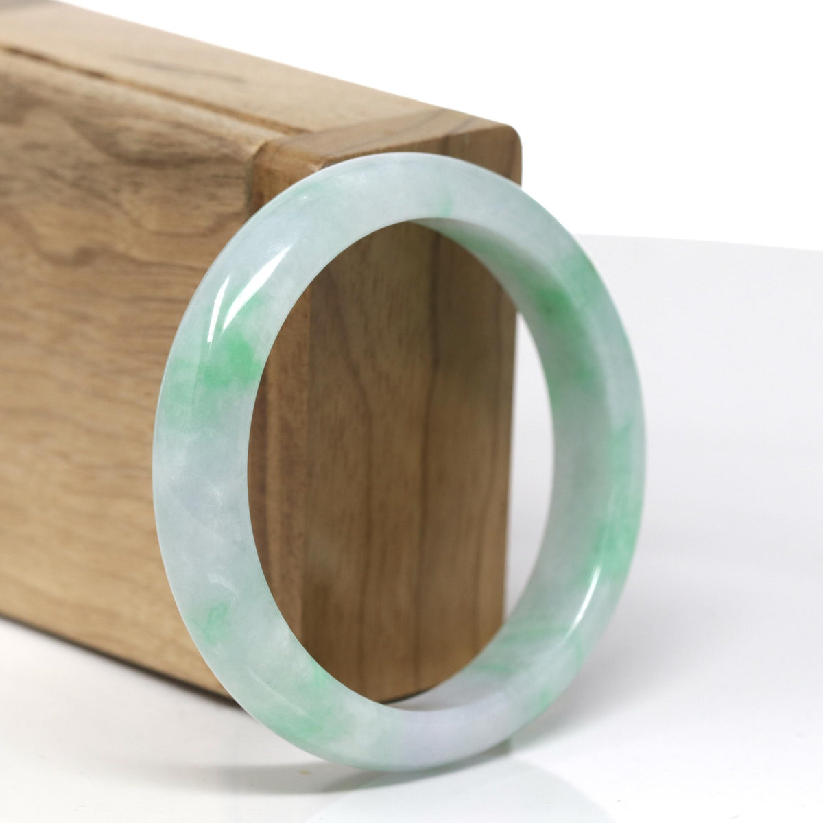 Genuine Burmese Green Jadeite Jade Bangle Bracelet ( 55.53 )#211