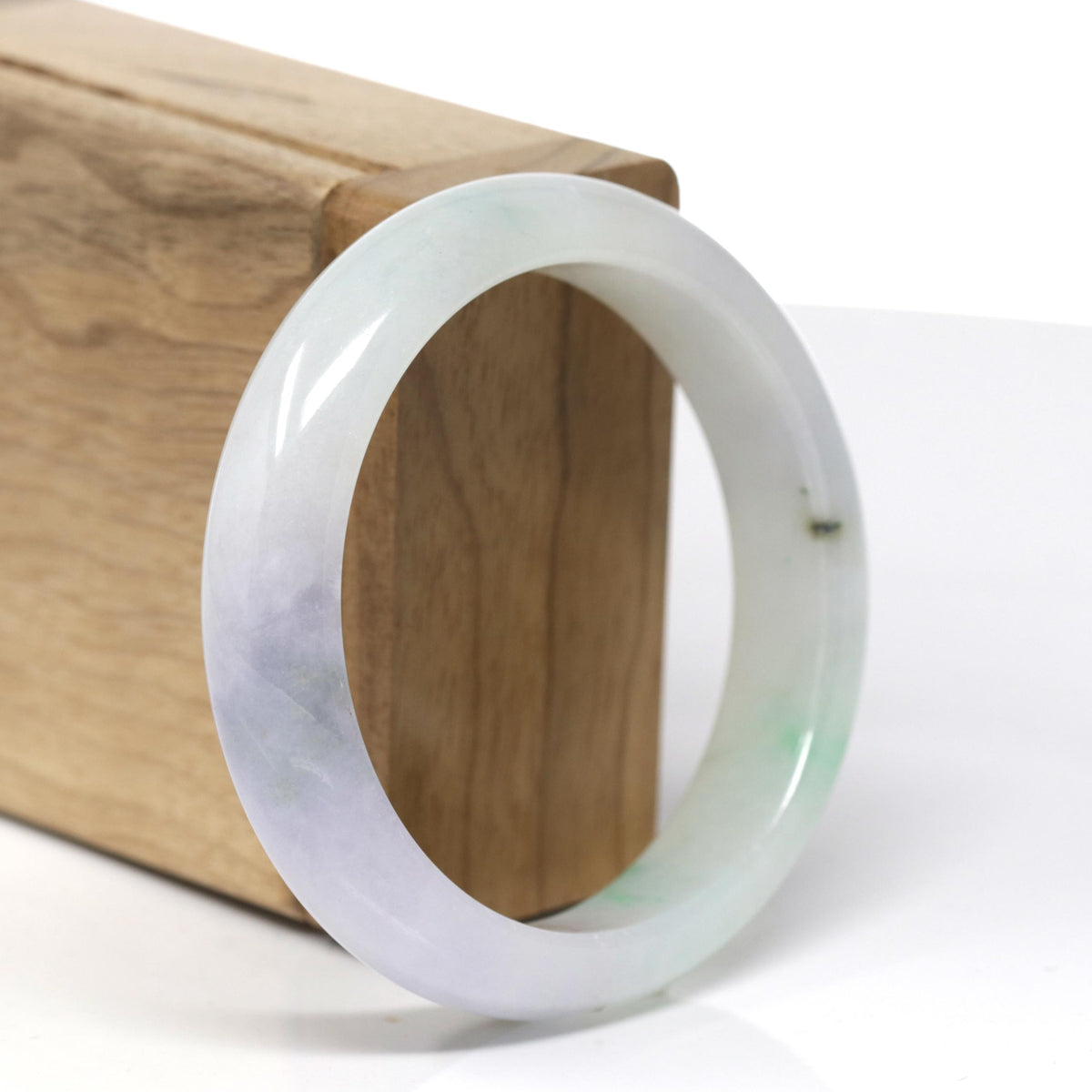 Genuine Burmese Jadeite Jade Lavender Bangle Bracelet ( 56.5 mm )#320