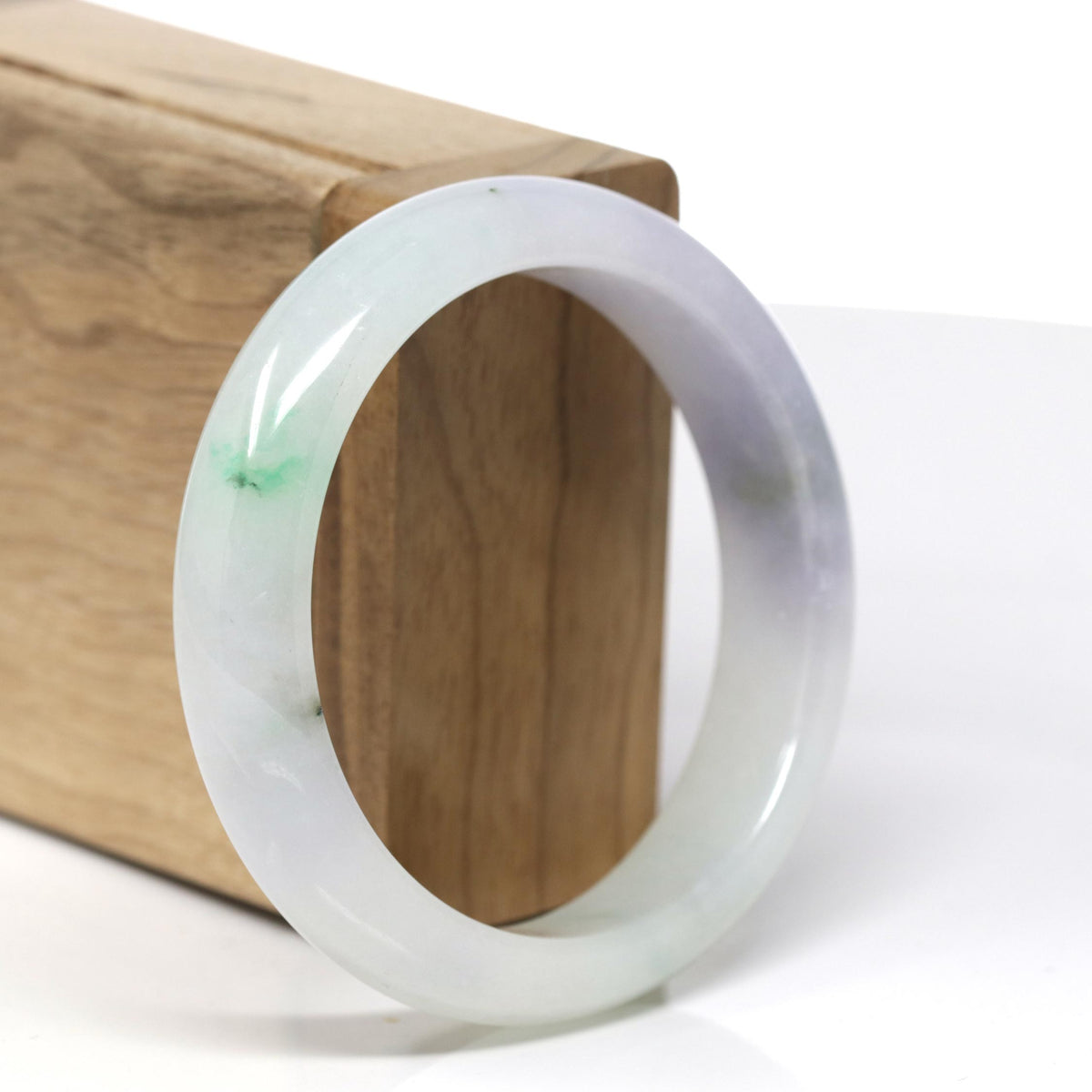Genuine Burmese Jadeite Jade Lavender Bangle Bracelet ( 56.5 mm )#320