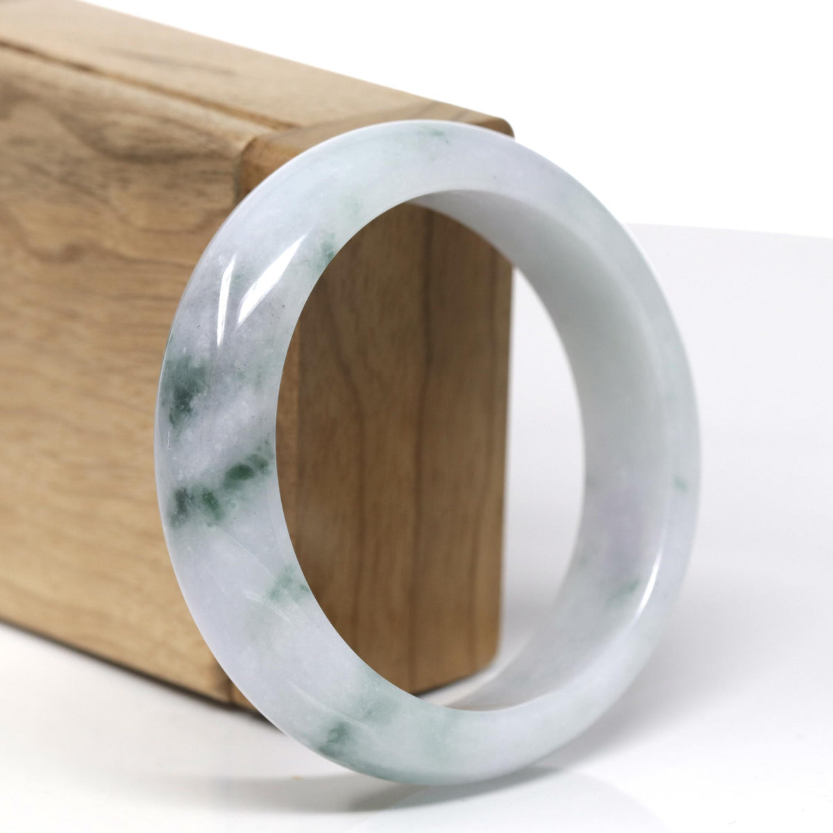 Classic Real Jade Jadeite Bangle Bracelet ( 57.5 mm )#562