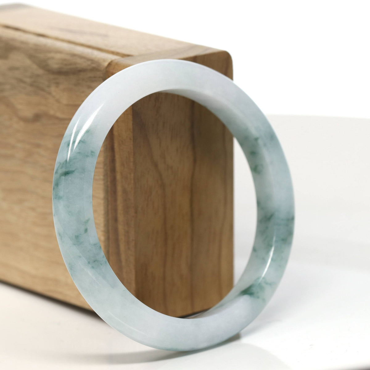Natural Jadeite Jade Bangle Bracelet (56.5 mm) #T833