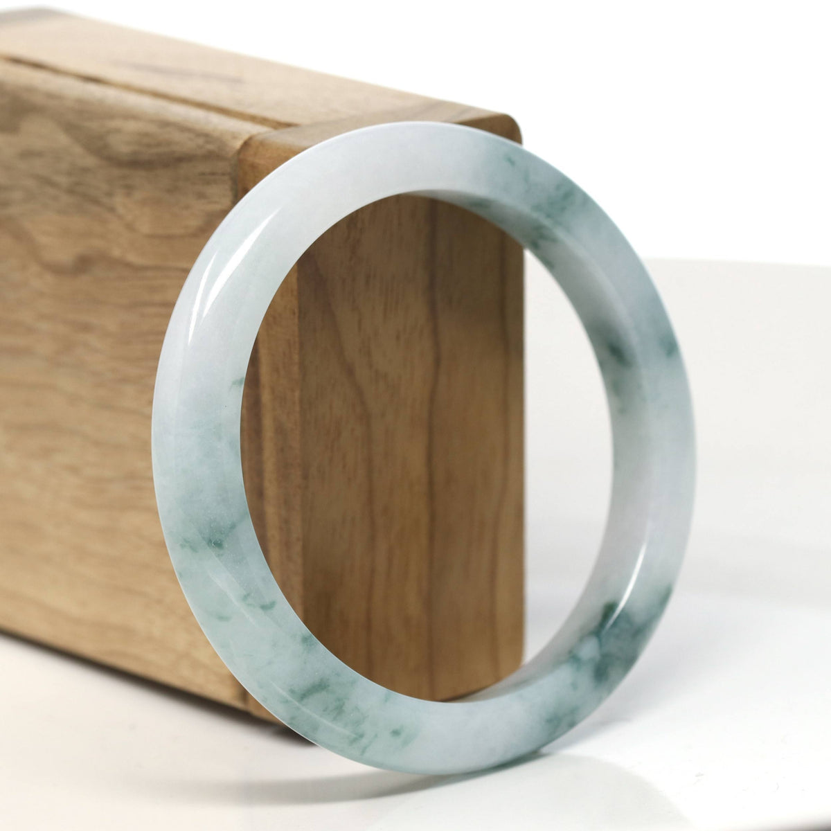 Natural Jadeite Jade Bangle Bracelet (56.5 mm) #T833