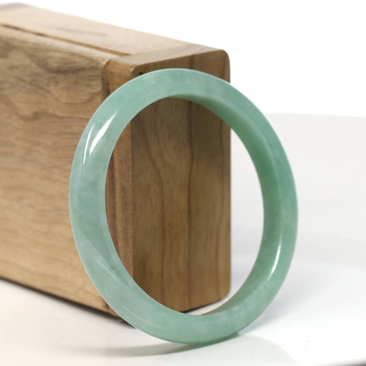Natural Jadeite Jade Bangle Bracelet (55 mm) #T844