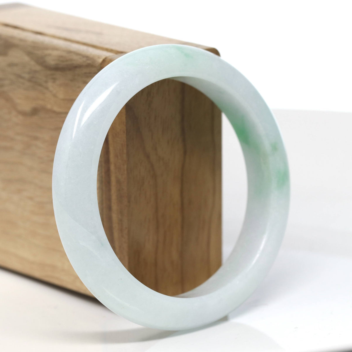 Natural Jadeite Jade Bangle Bracelet (57.1 mm) #T847