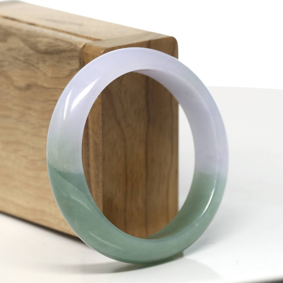 Natural  Jadeite Jade Bangle Bracelet (54.6 mm) #T869