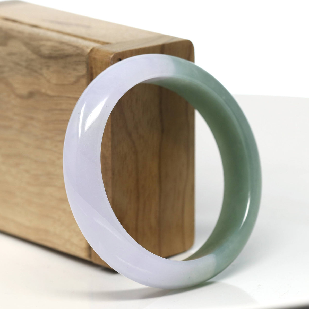 Natural  Jadeite Jade Bangle Bracelet (54.6 mm) #T869