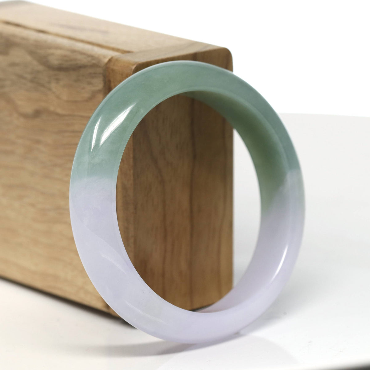 Natural  Jadeite Jade Bangle Bracelet (54.6 mm) #T869