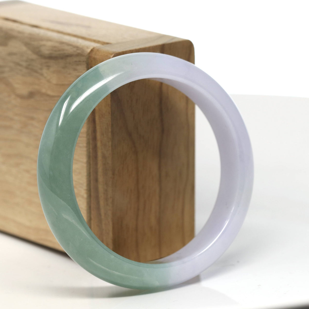 Natural  Jadeite Jade Bangle Bracelet (54.6 mm) #T869