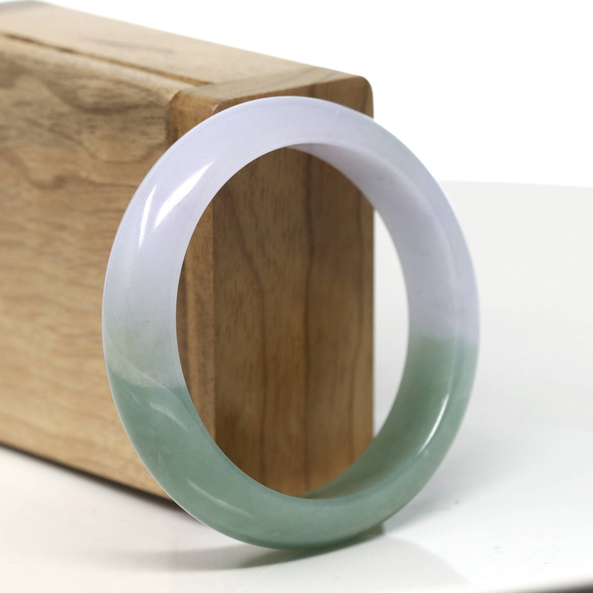 Natural  Jadeite Jade Bangle Bracelet (54.6 mm) #T869