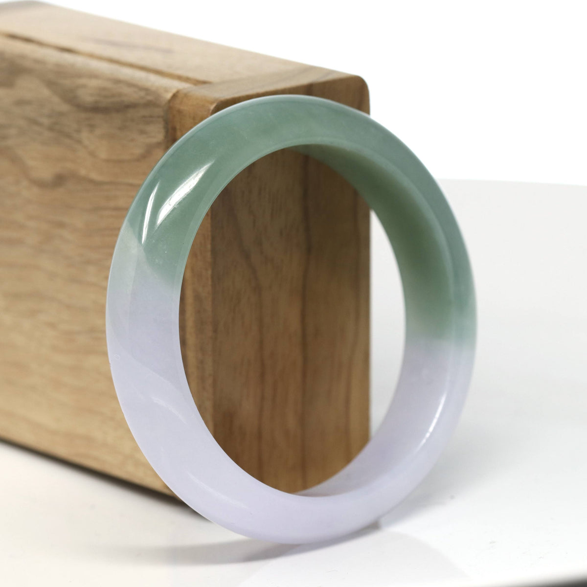 Natural  Jadeite Jade Bangle Bracelet (54.6 mm) #T869