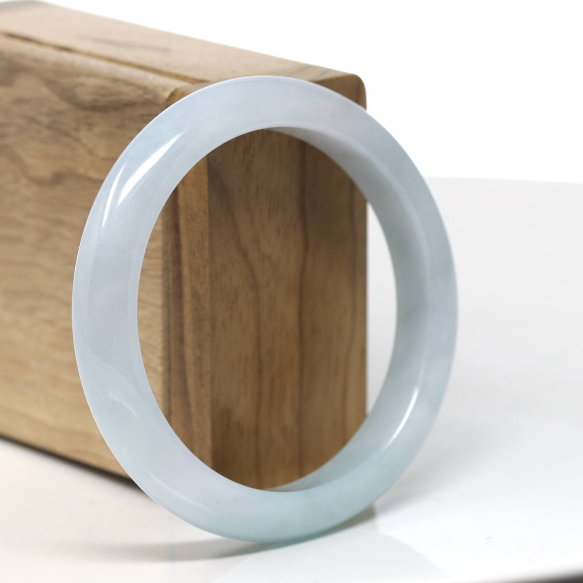 Natural Jadeite Jade Bangle Bracelet (57 mm) #T698