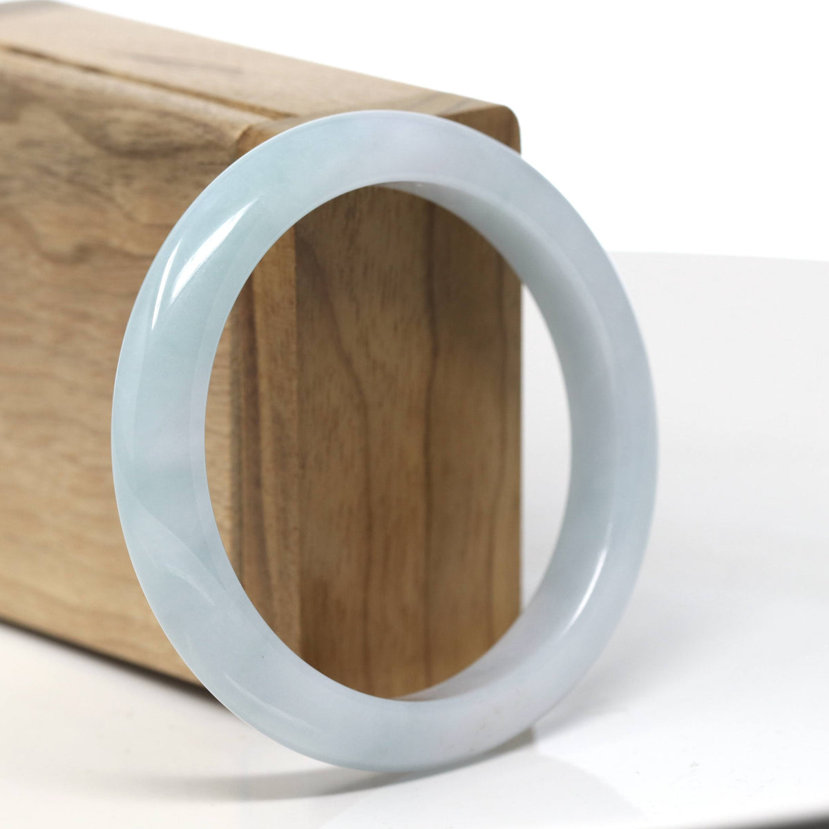 Natural Jadeite Jade Bangle Bracelet (57 mm) #T698