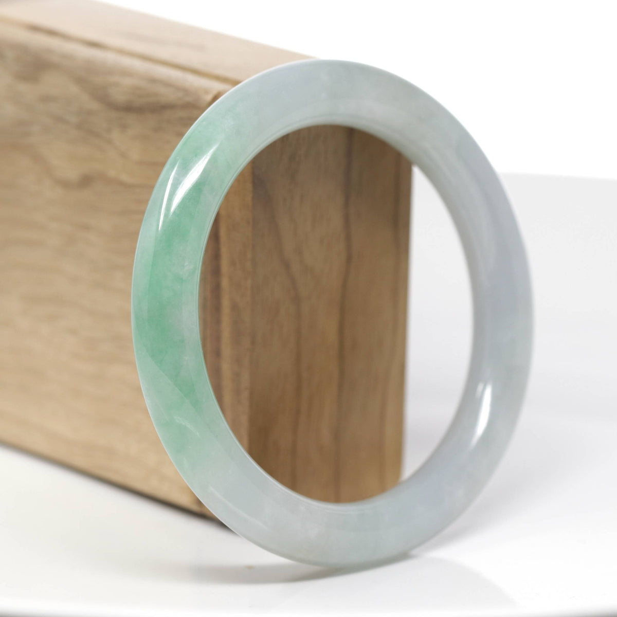 Classic Real Jade Jadeite Bangle Bracelet ( 57.16 mm )#981