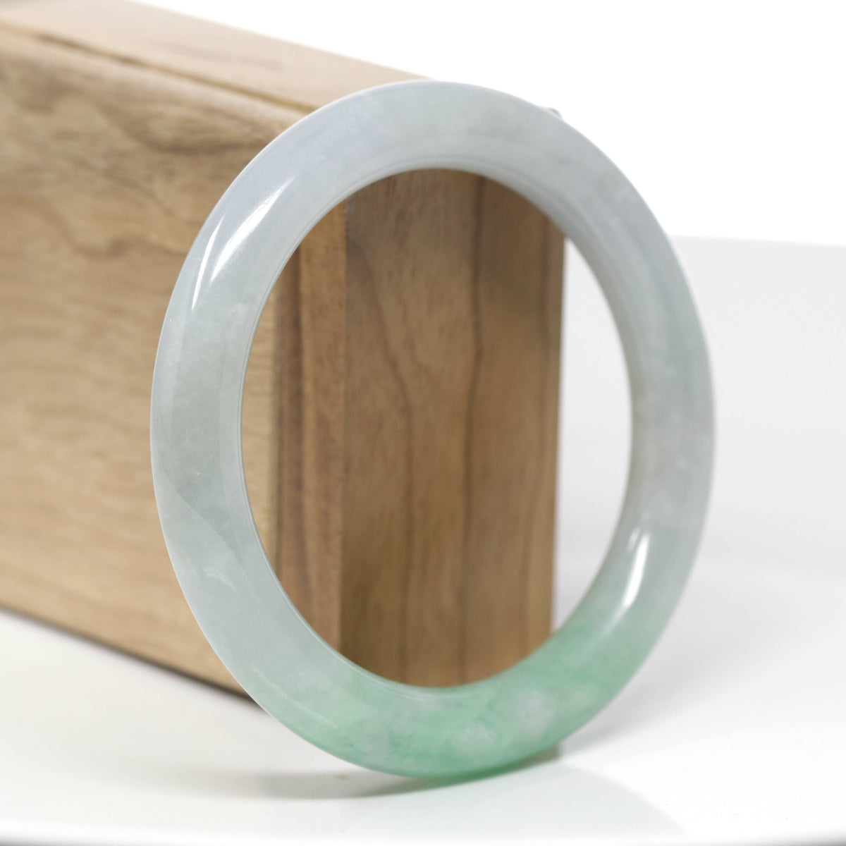 Classic Real Jade Jadeite Bangle Bracelet ( 57.16 mm )#981