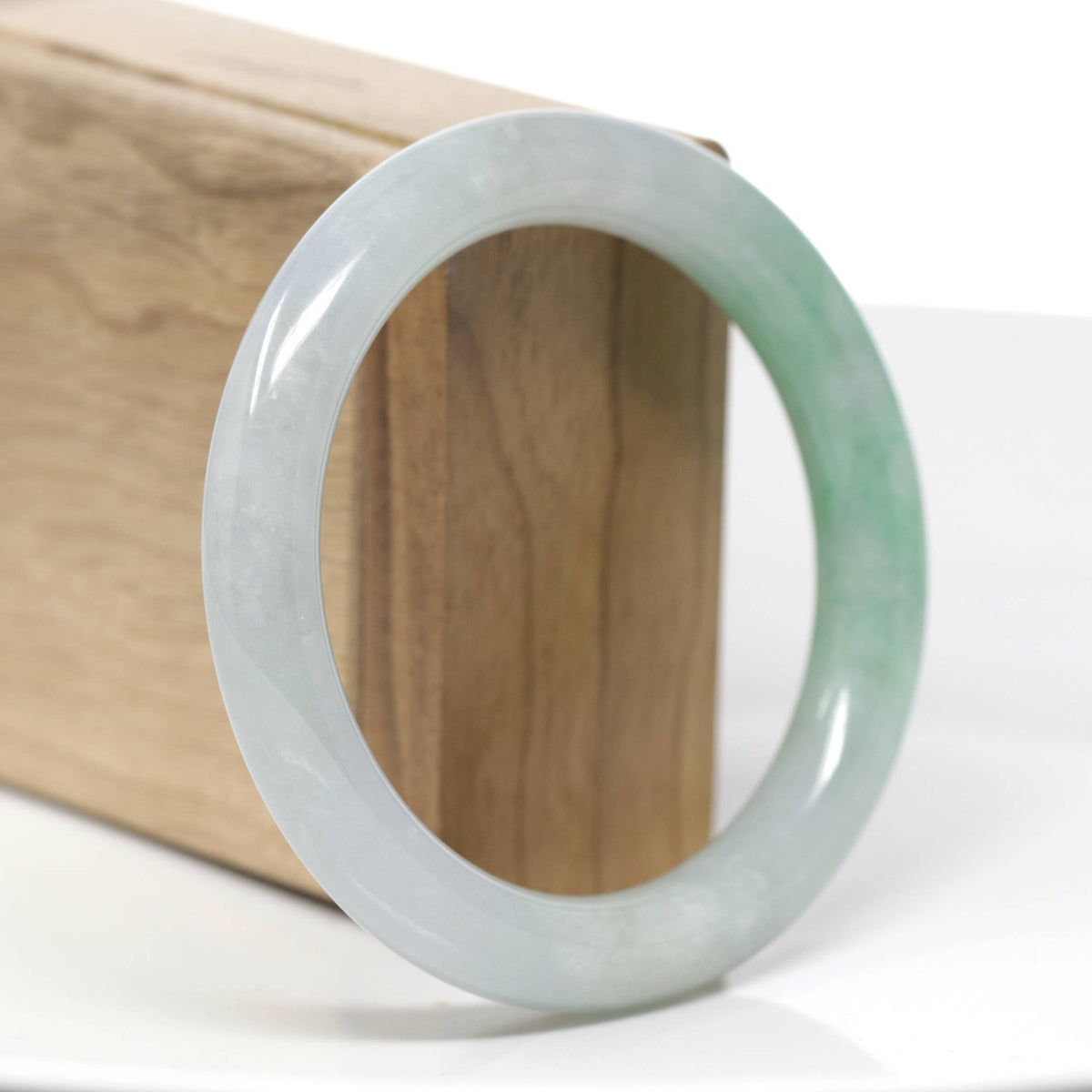 Classic Real Jade Jadeite Bangle Bracelet ( 57.16 mm )#981