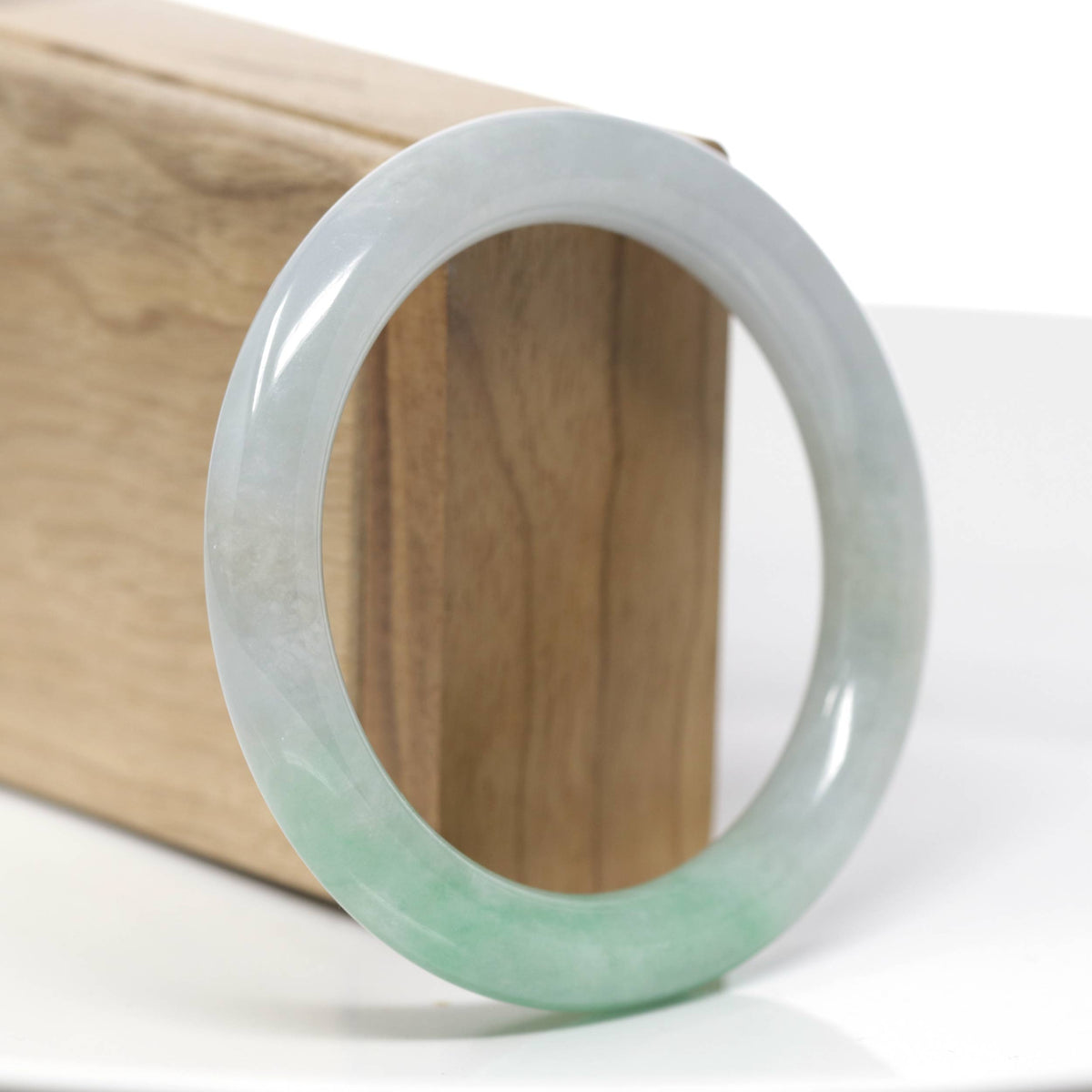 Classic Real Jade Jadeite Bangle Bracelet ( 57.16 mm )#981
