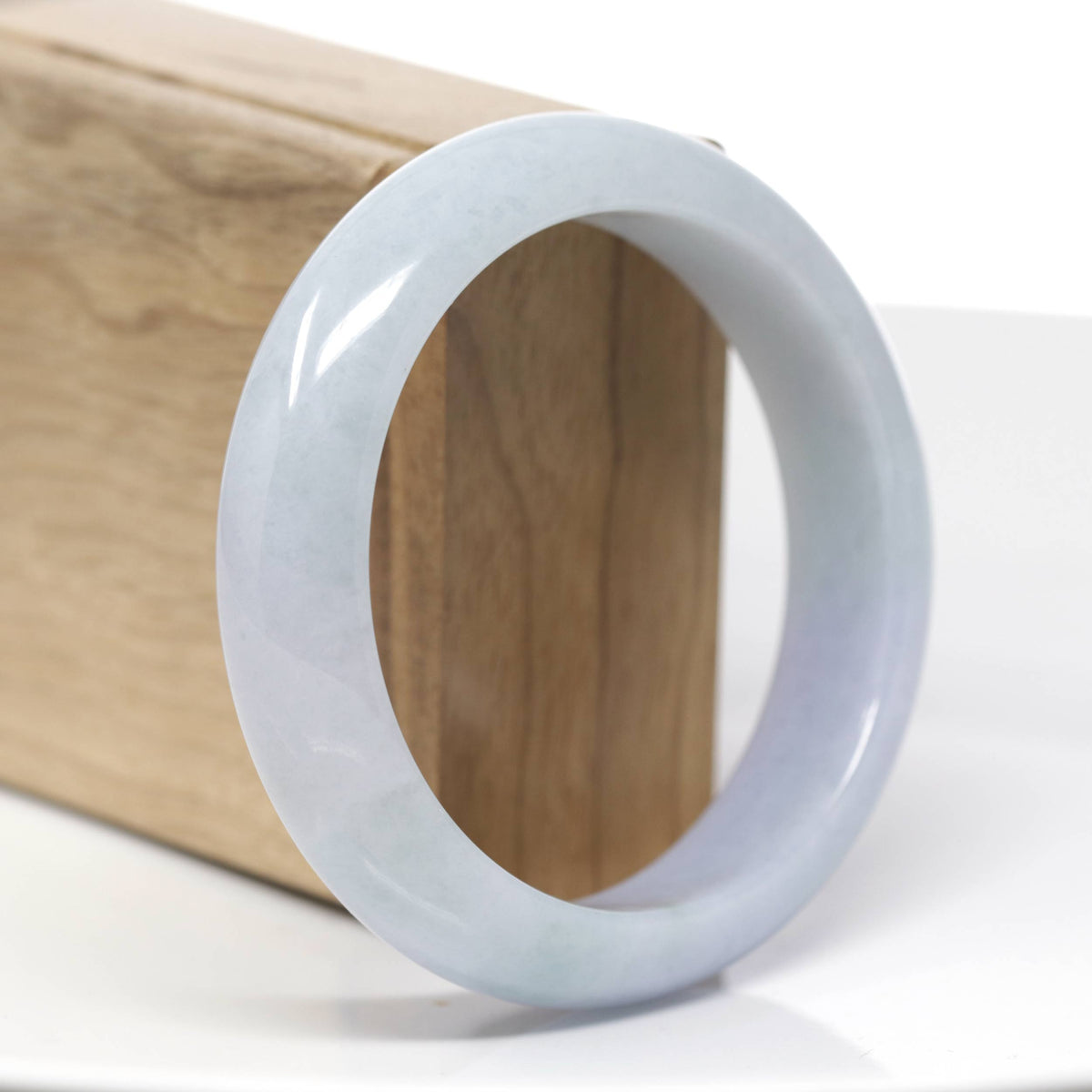 Purple Lavender Natural Jadeite Jade Bangle (58.56 mm) #951