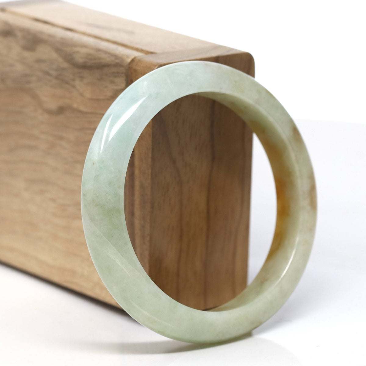Natural Yellow-Red Jadeite Jade Bangle (54.9mm )#T904