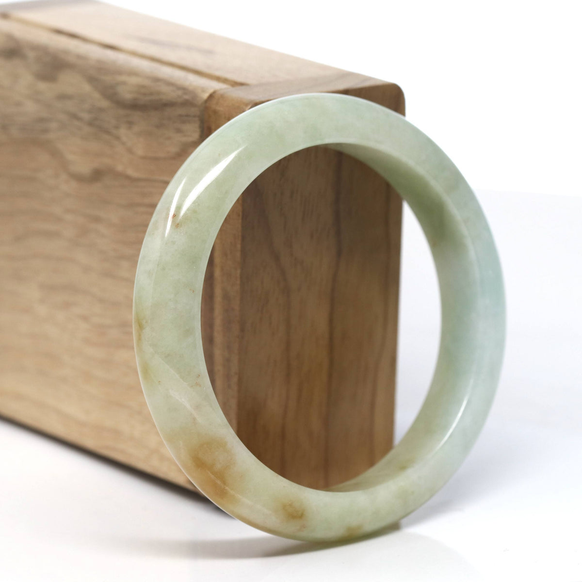 Natural Yellow-Red Jadeite Jade Bangle (54.9mm )#T904
