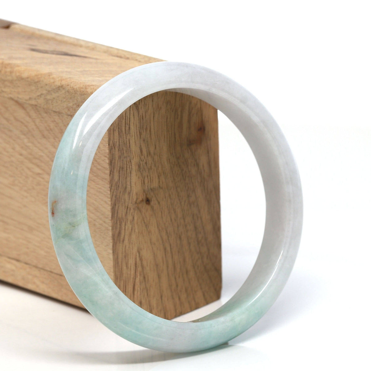 ™ "Classic Bangle" Genuine Burmese Jadeite Jade Bangle Bracelet (62.23 mm) #113