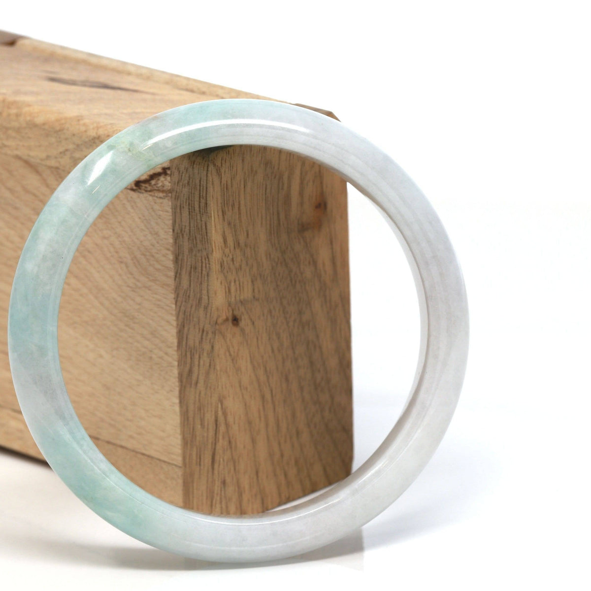 ™ "Classic Bangle" Genuine Burmese Jadeite Jade Bangle Bracelet (62.23 mm) #113