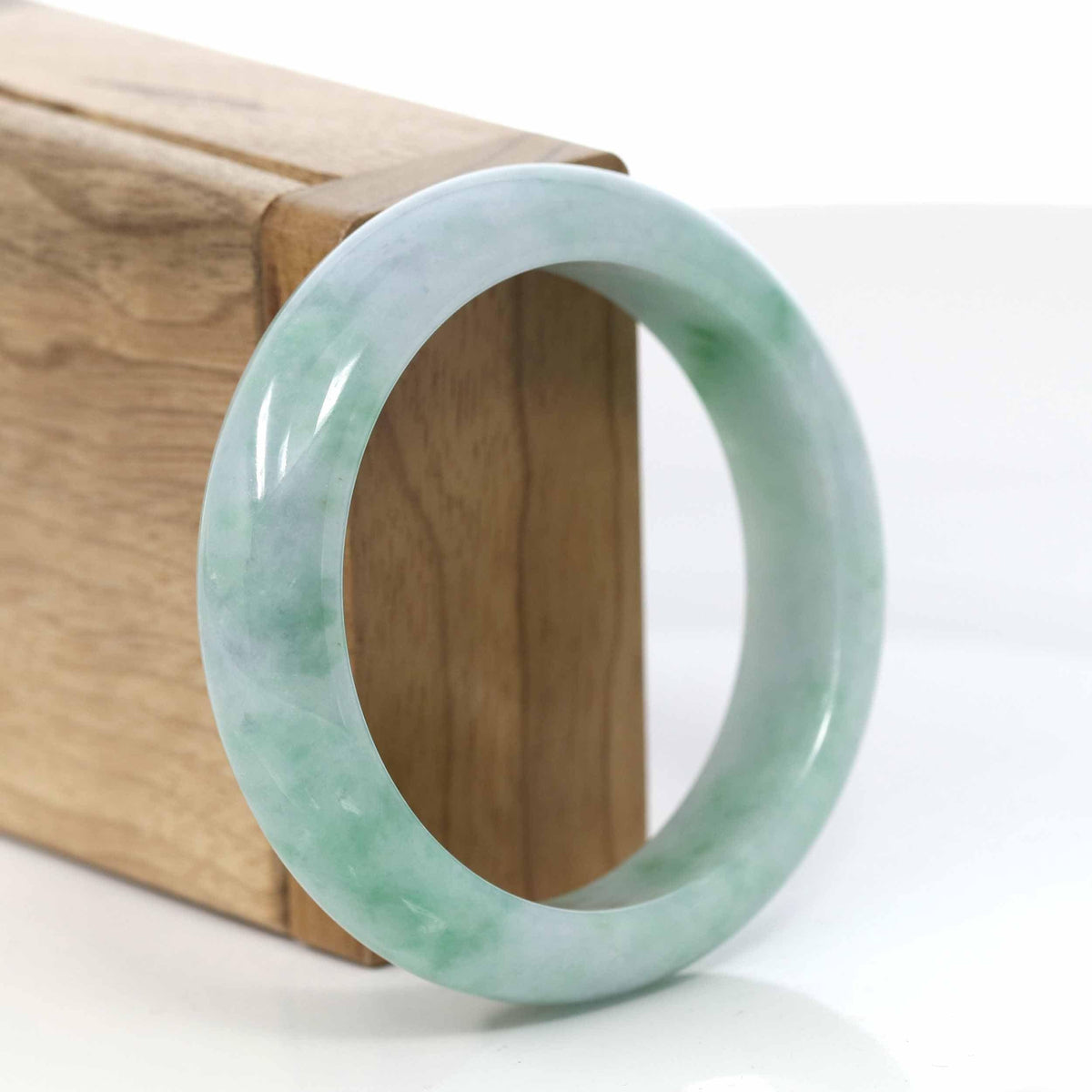 Classic Real Jade Jadeite Bangle Bracelet ( 56.85 mm )#408