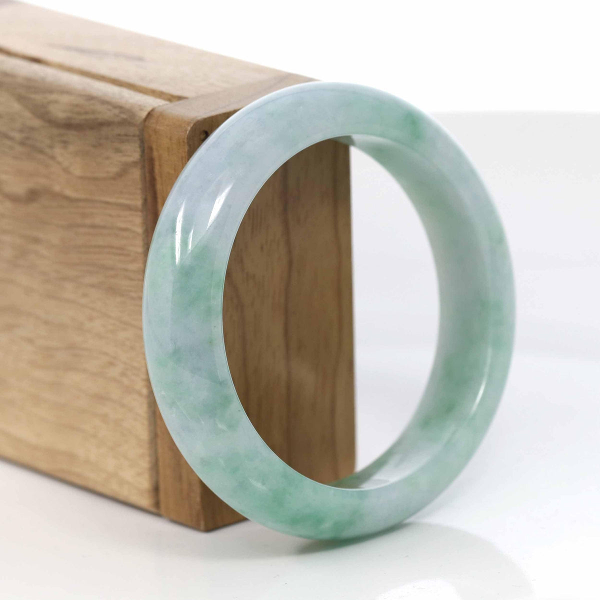 Classic Real Jade Jadeite Bangle Bracelet ( 56.85 mm )#408