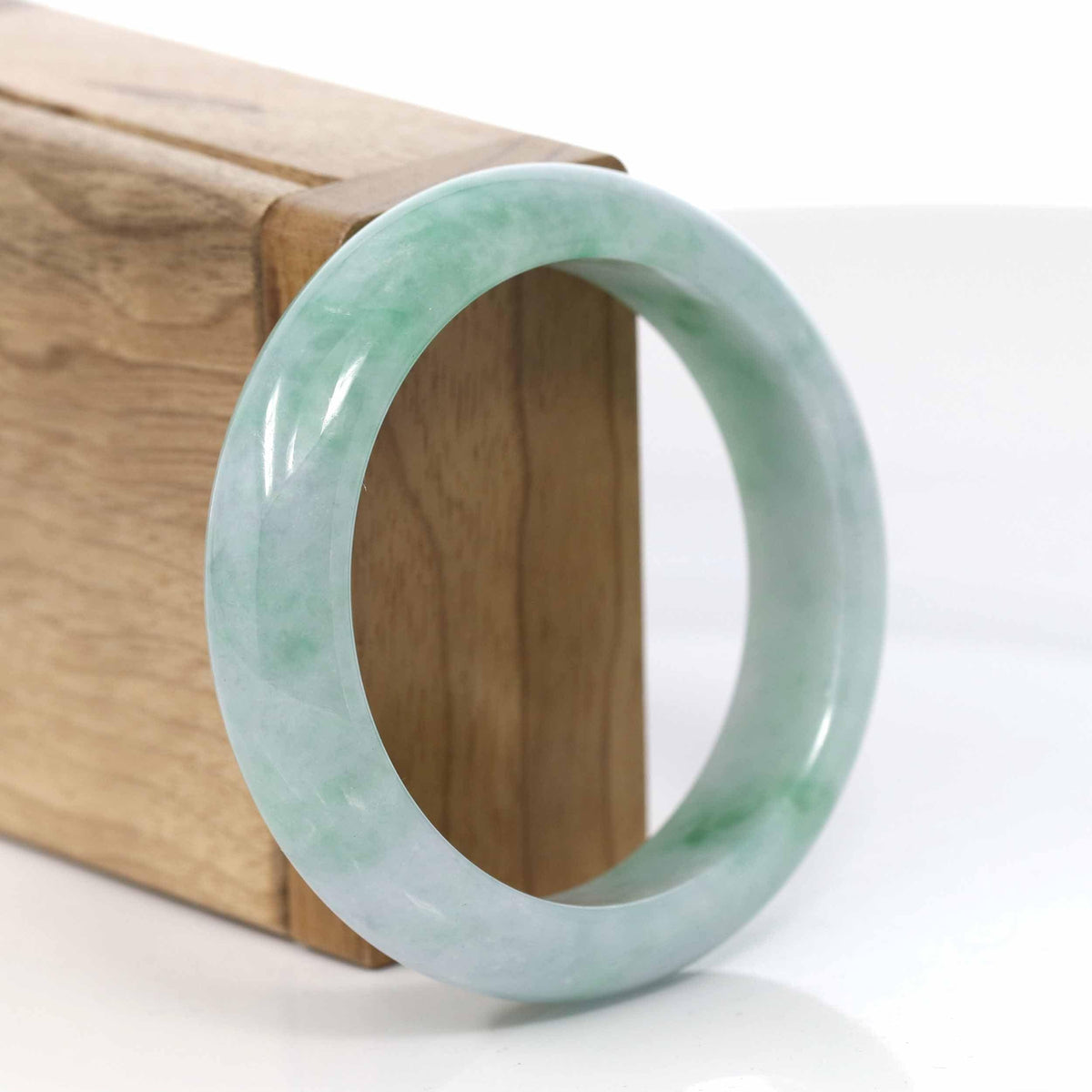 Classic Real Jade Jadeite Bangle Bracelet ( 56.85 mm )#408