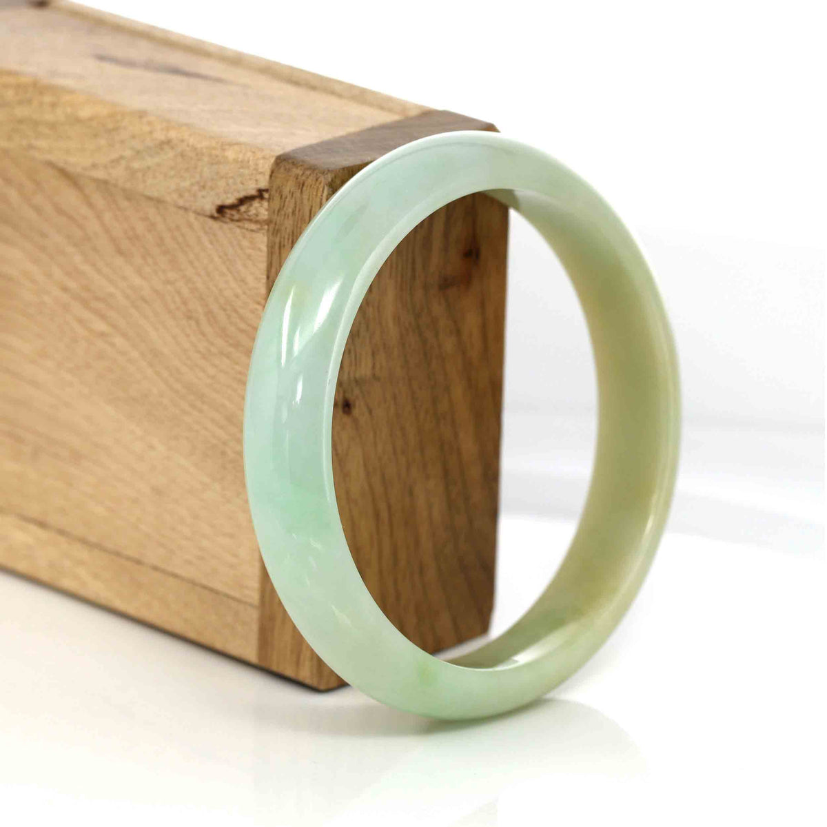Genuine Burmese Lavender Jadeite Jade Bangle Bracelet (58.53 mm) #299